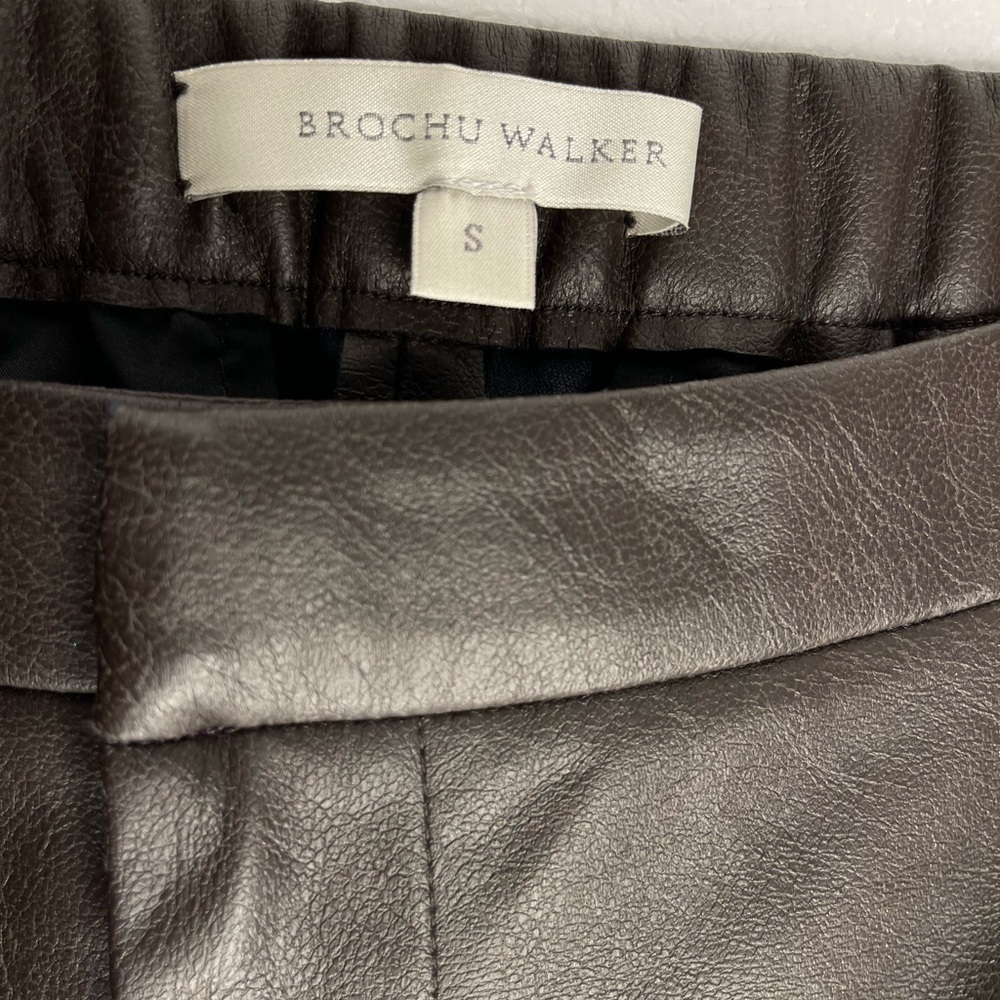 Brochu Walker women’s The Westport Vegan Leather Pant size S Timber - Picture 9 of 11